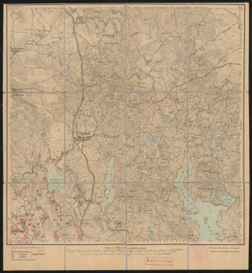 drukowana mapa 611 Sydow IV - Ujęcie z przodu; Mapę 611 Sydow IV opracowano i wydano w 1889, a dodrukowano w 1919 roku. Obejmuje obszar w pobliżu miejscowości Sydow, Kreis Schlawe, Reg. Bez. Köslin, Prov. Pommern, dziś Żydowo, pow. koszaliński, woj. zachodniopomorskie, Polska. Jest jednym z dwóch zachowanych egzemplarzy arkusza przedwojennej mapy topograficznej oznaczonego godłem 611, zawierającym dane o lokalizacji obiektów i ich nazw w zasobie archiwalnym Flurnamen Sammlung. Na drukowanej mapie ręcznie naniesiono warstwę z numeracją obiektów fizjograficznych odnoszących się do miejscowości: Drawehn, dziś Drzewiany.